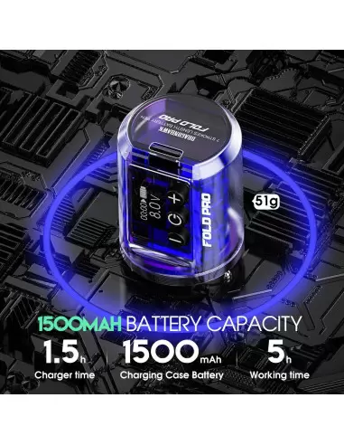 Dragonhawk Mast Fold Pro Çift Bataryalı Kablosuz Pen Dövme Makinesi