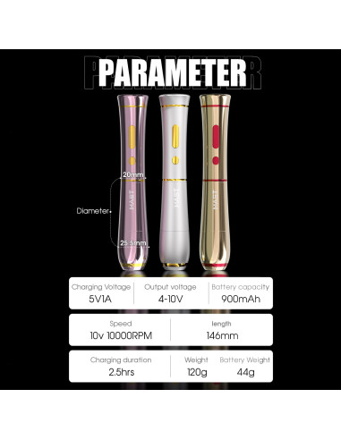 Mast P40 Kablosuz Kalıcı Makyaj Cihazı Gold