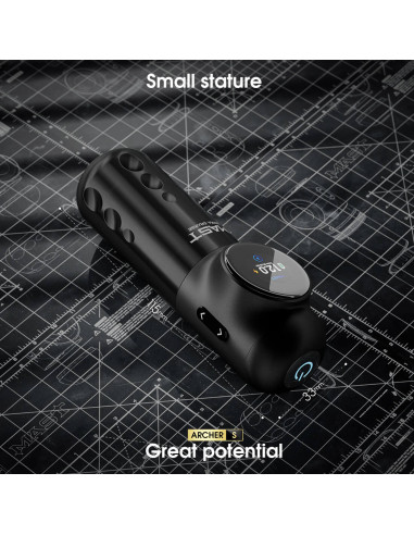 Mast Archer S Ultra Hızlı Şarjlı Kablosuz Dövme Makinesi Yeşil 4.2mm Stroke