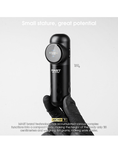 Mast Archer S Ultra Hızlı Şarjlı Kablosuz Dövme Makinesi Yeşil 4.2mm Stroke