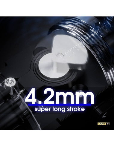 Mast Archer S Ultra Hızlı Şarjlı Kablosuz Dövme Makinesi Yeşil 4.2mm Stroke