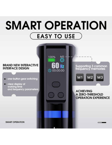 Mast Hertz Ayarlanabilir RPM Kablosuz Pen Dövme Makinesi
