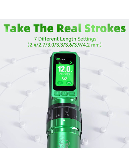 Dragonhawk Mast Fold Pro Year of Snake Edition Çift Bataryalı Çift Grip Kablosuz Pen Dövme Makinesi