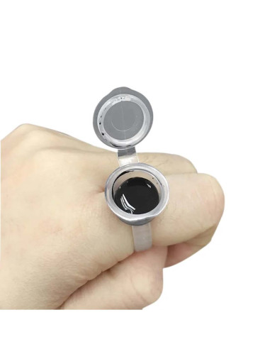 Kalıcı Makyaj Kapaklı Yüzük Boya Kabı 50 Adet