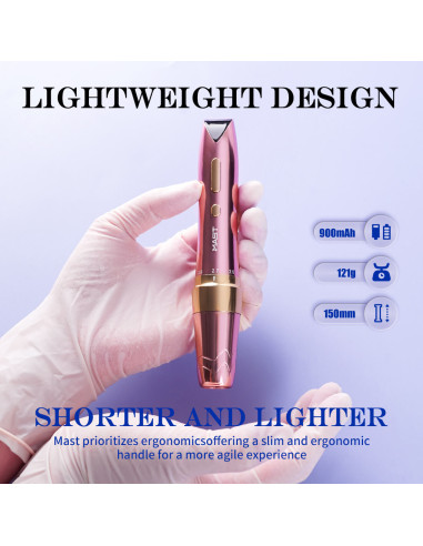 Mast P60 Kablosuz Ayarlanabilir Stroke Kalıcı Makyaj Cihazı Pembe