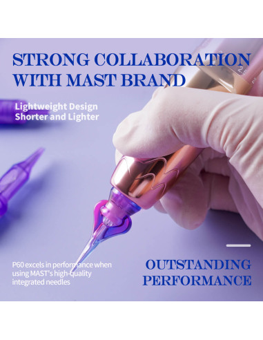 Mast P60 Kablosuz Ayarlanabilir Stroke Kalıcı Makyaj Cihazı Pembe