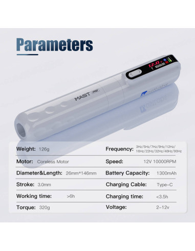 Mast Y22 Pro Kablosuz Kalıcı Makyaj Cihazı Beyaz
